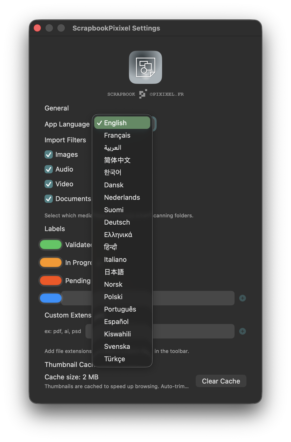 Préférences et paramètres